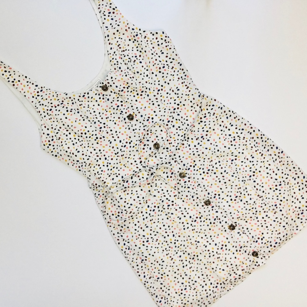 NWT Emory Park Multicolored Dot Button Front Dress